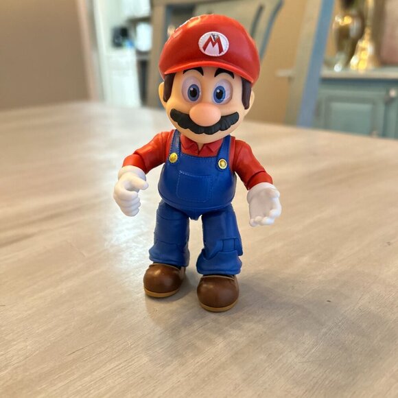 Super Mario It's-A Me, Mario! Collectible Action Figure Poseable Nintendo Mario - Picture 3 of 10